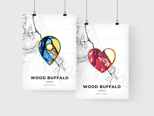 Wood Buffalo Canada art print for couples