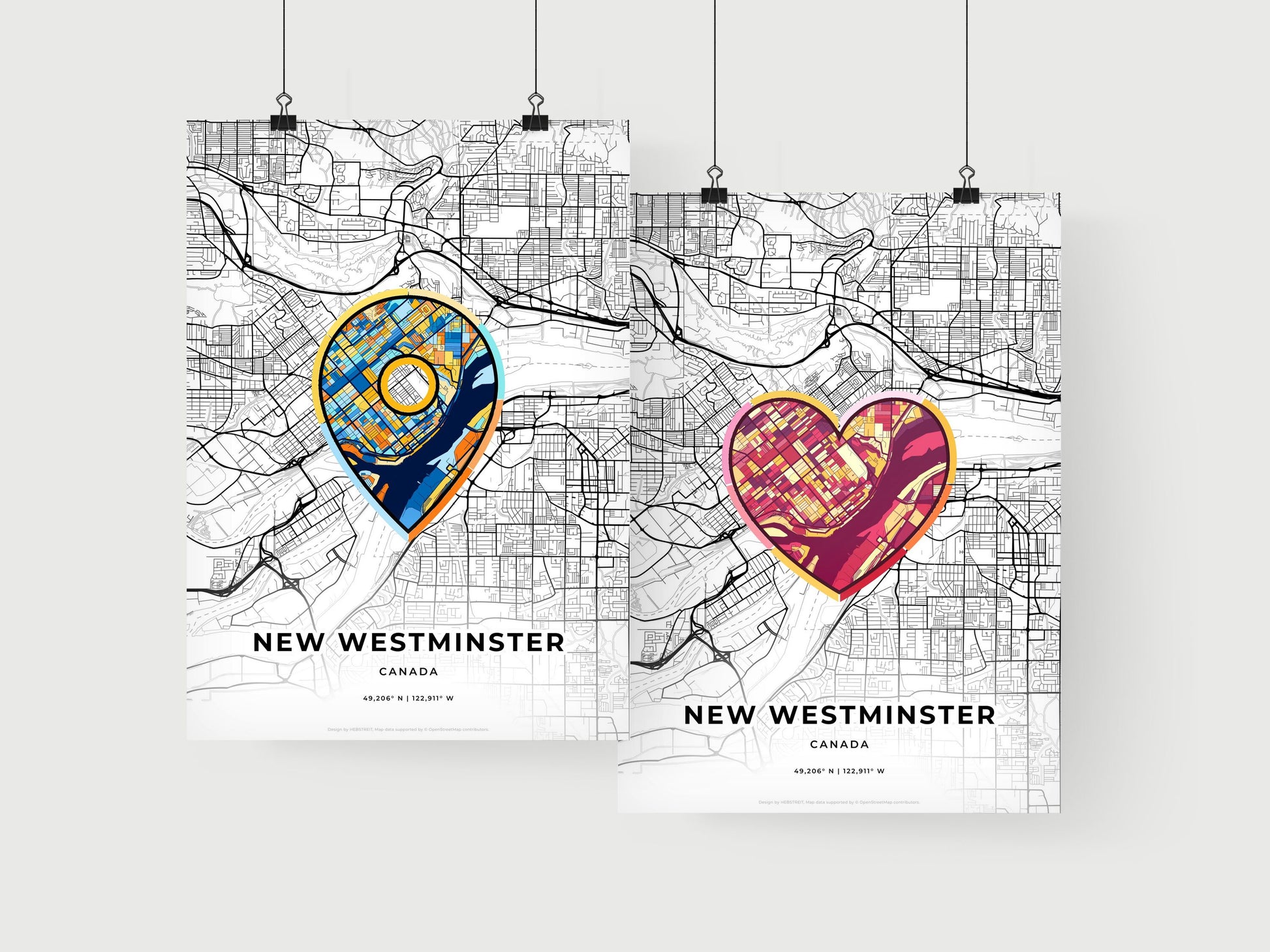 New Westminster Canada art print for couples