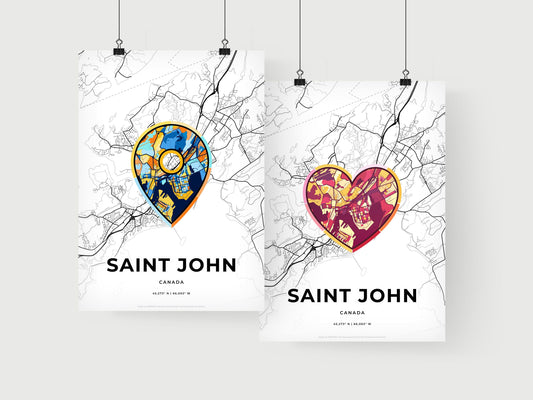 Saint John Canada art print for couples