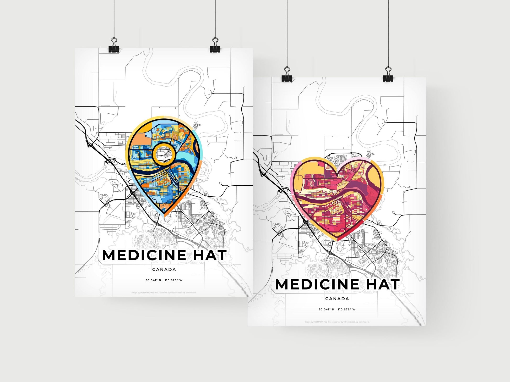 Medicine Hat Canada art print for couples