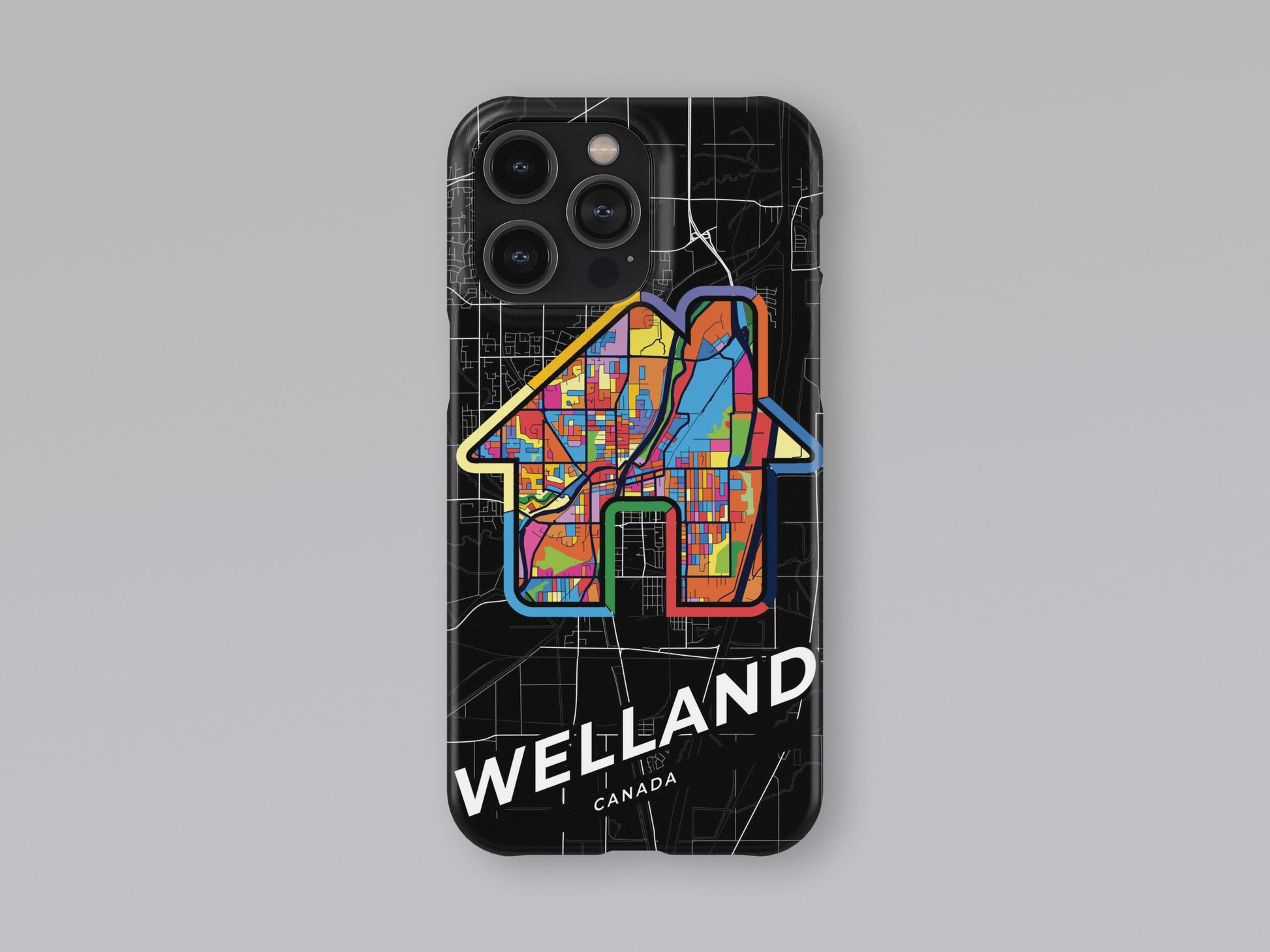 Welland Canada slim phone case with colorful icon 3