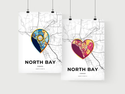 North Bay Canada art print for couples