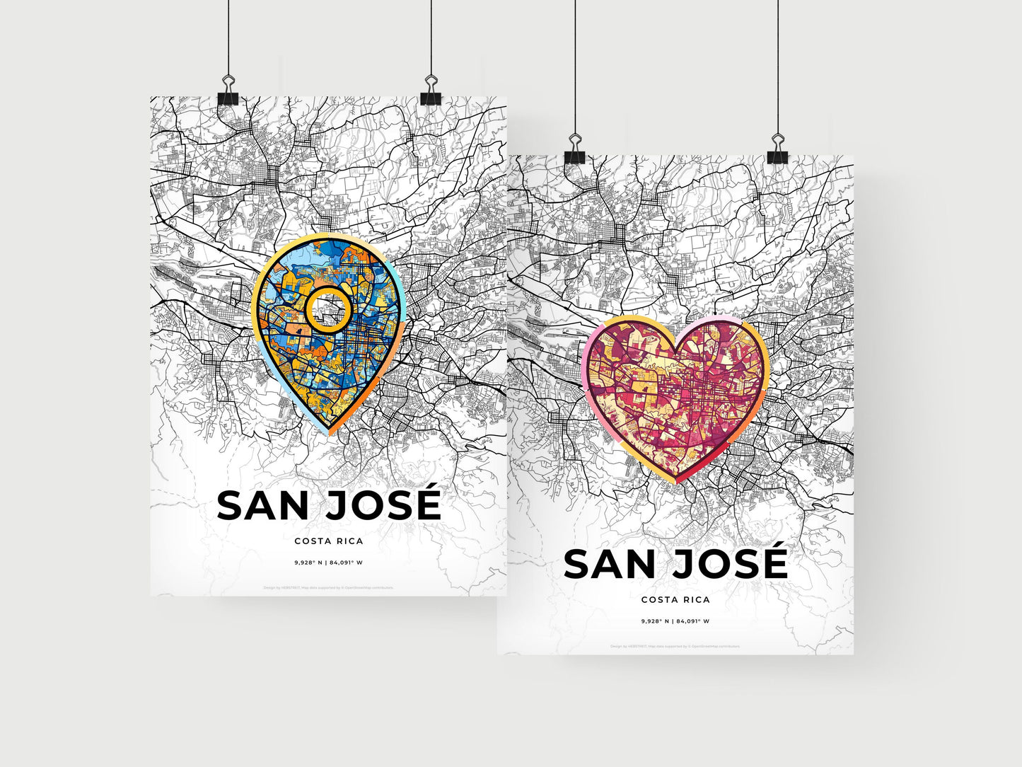 San José Costa Rica art print for couples