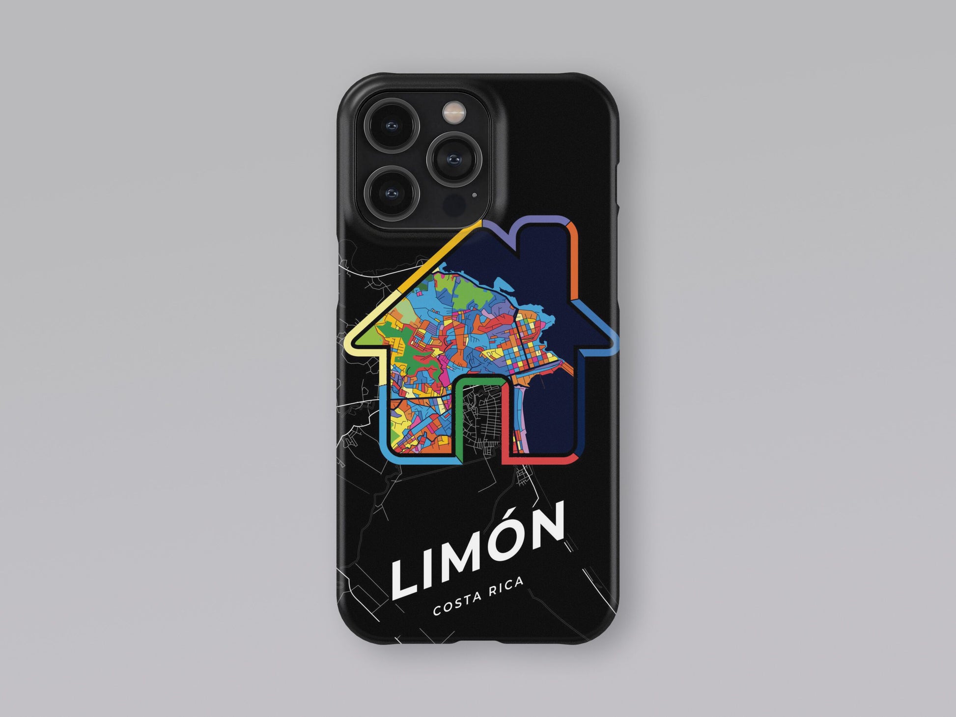 Limón Costa Rica slim phone case with colorful icon. Birthday, wedding or housewarming gift. Couple match cases. 3