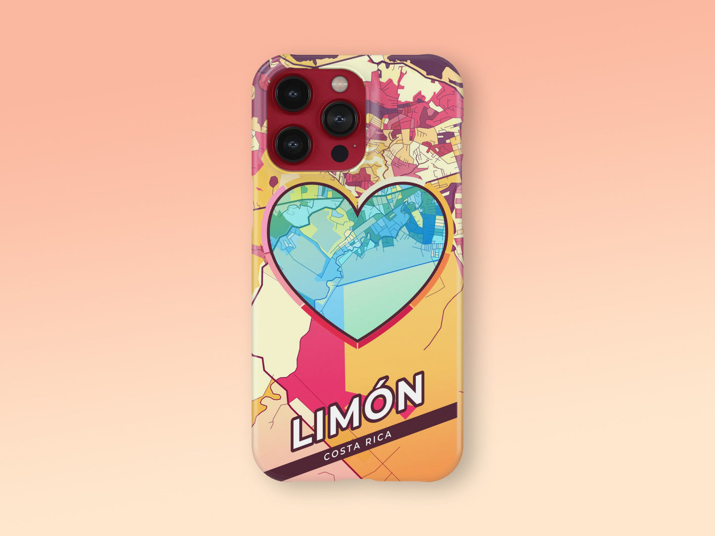 Limón Costa Rica slim phone case with colorful icon. Birthday, wedding or housewarming gift. Couple match cases. 2