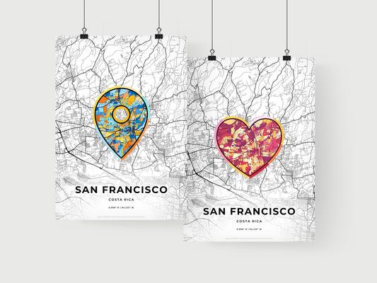 San Francisco Costa Rica art print for couples