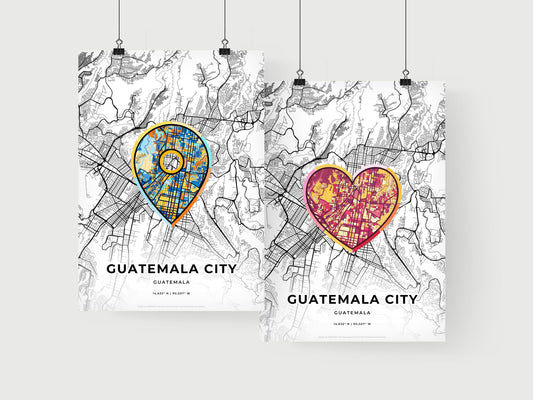 Guatemala City Guatemala art print for couples