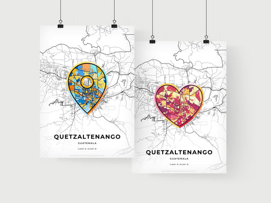Quetzaltenango Guatemala art print for couples