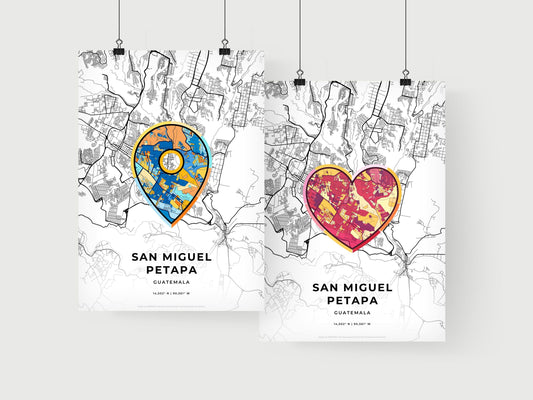 San Miguel Petapa Guatemala art print for couples