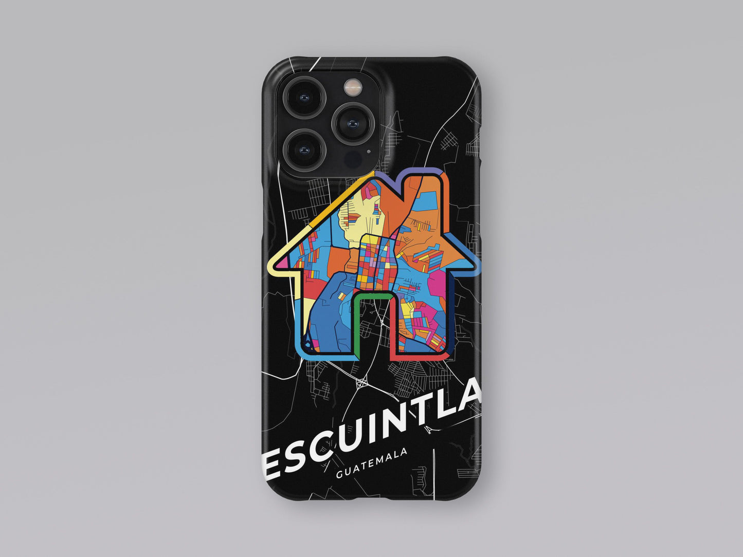 Escuintla Guatemala slim phone case with colorful icon. Birthday, wedding or housewarming gift. Couple match cases. 3