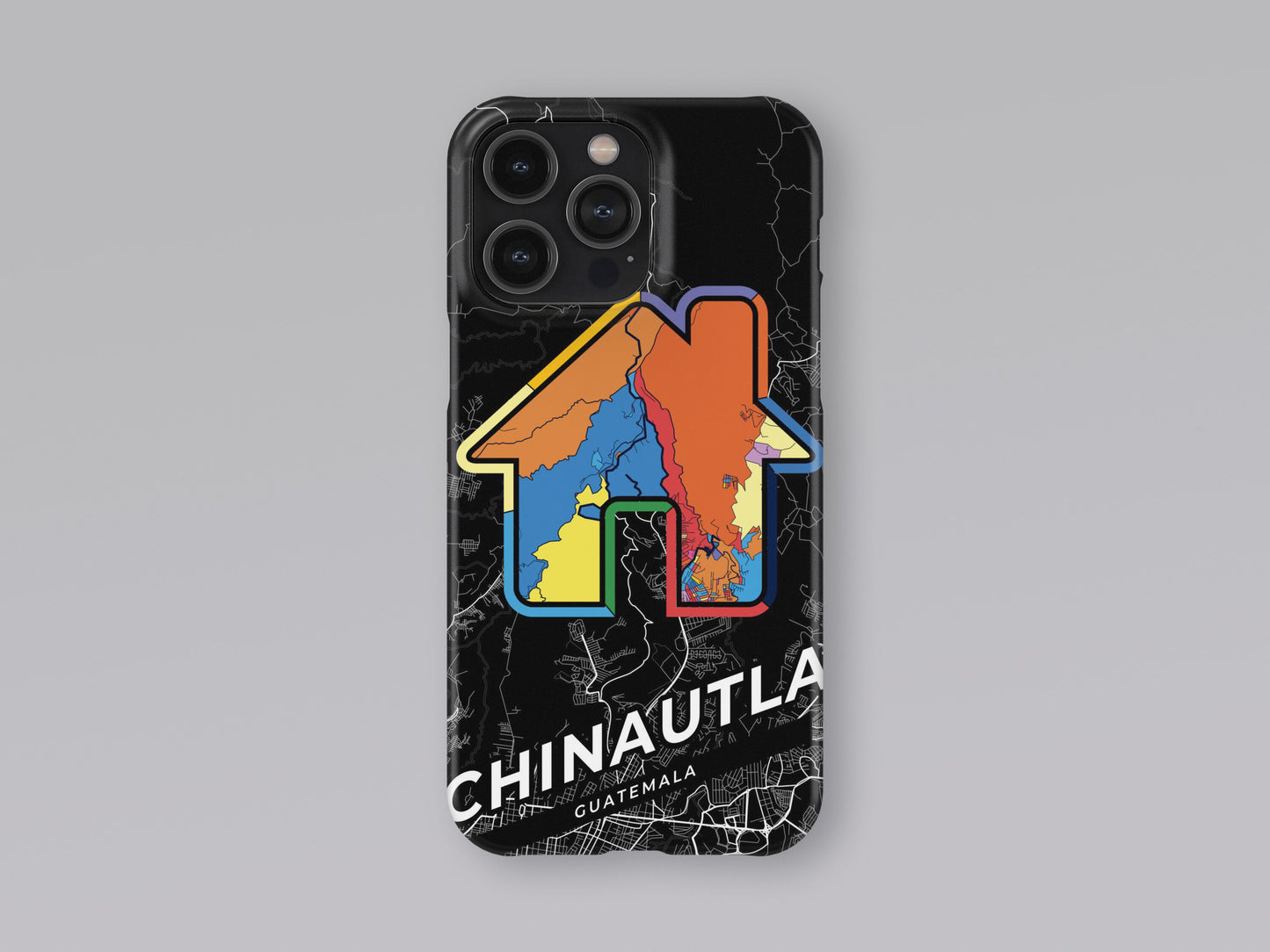 Chinautla Guatemala slim phone case with colorful icon. Birthday, wedding or housewarming gift. Couple match cases. 3