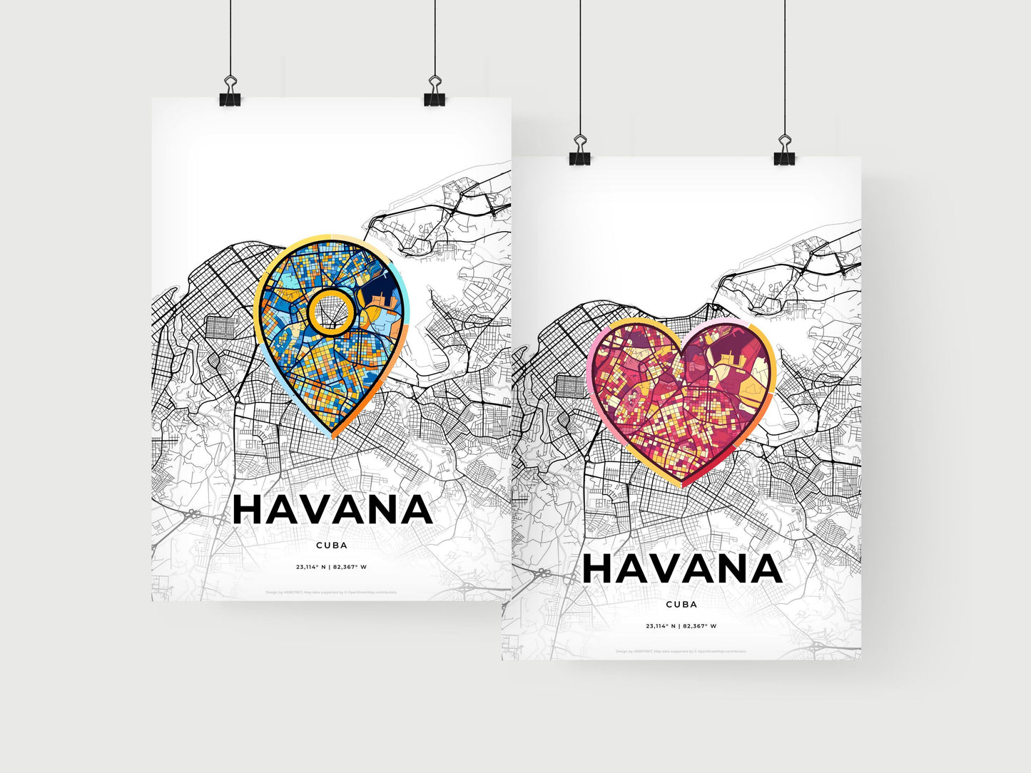 Havana Cuba art print for couples
