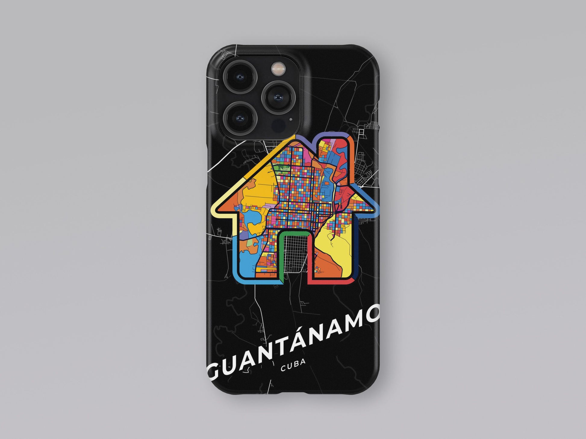 Guantánamo Cuba slim phone case with colorful icon. Birthday, wedding or housewarming gift. Couple match cases. 3