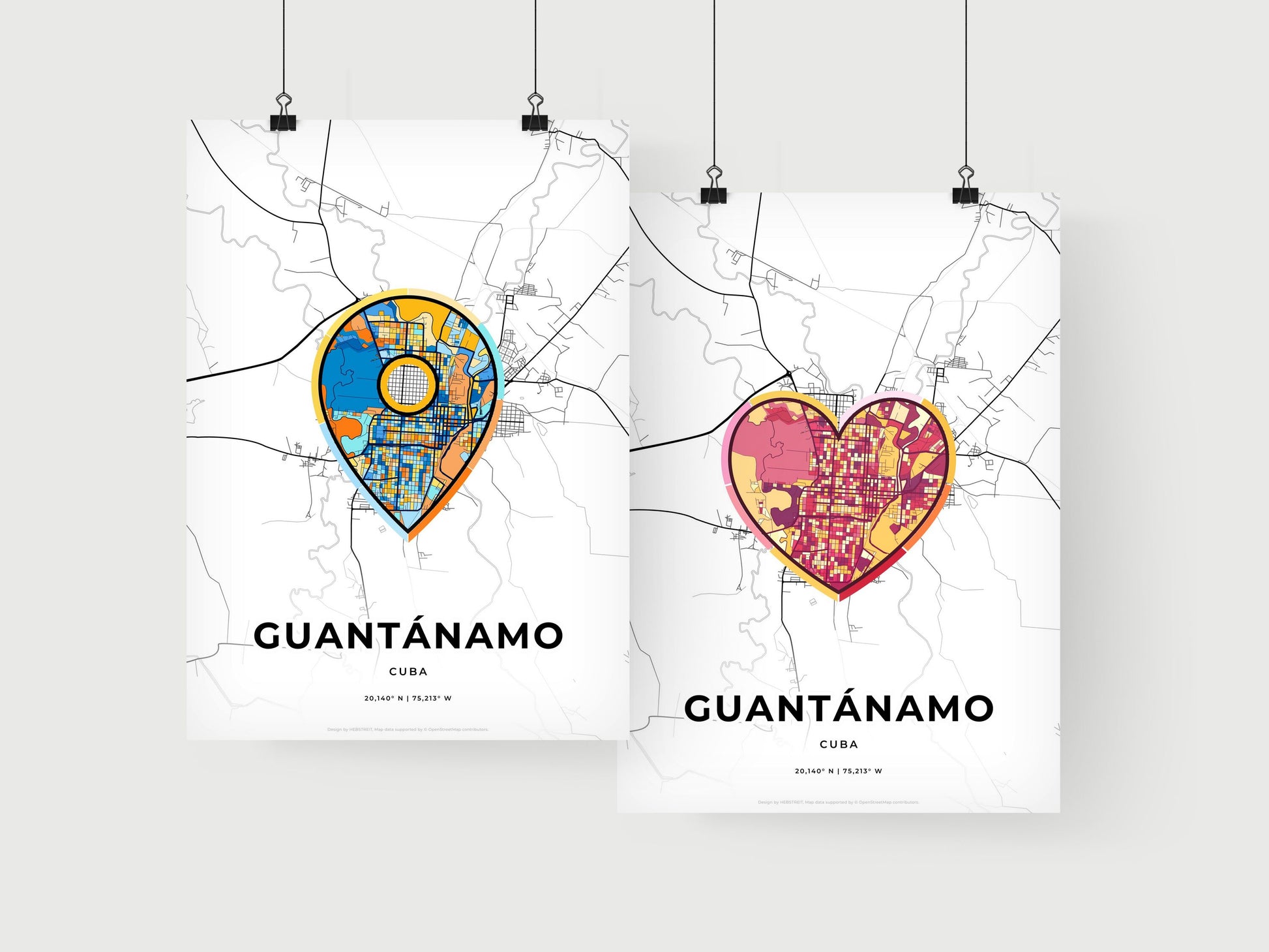 Guantánamo Cuba art print for couples