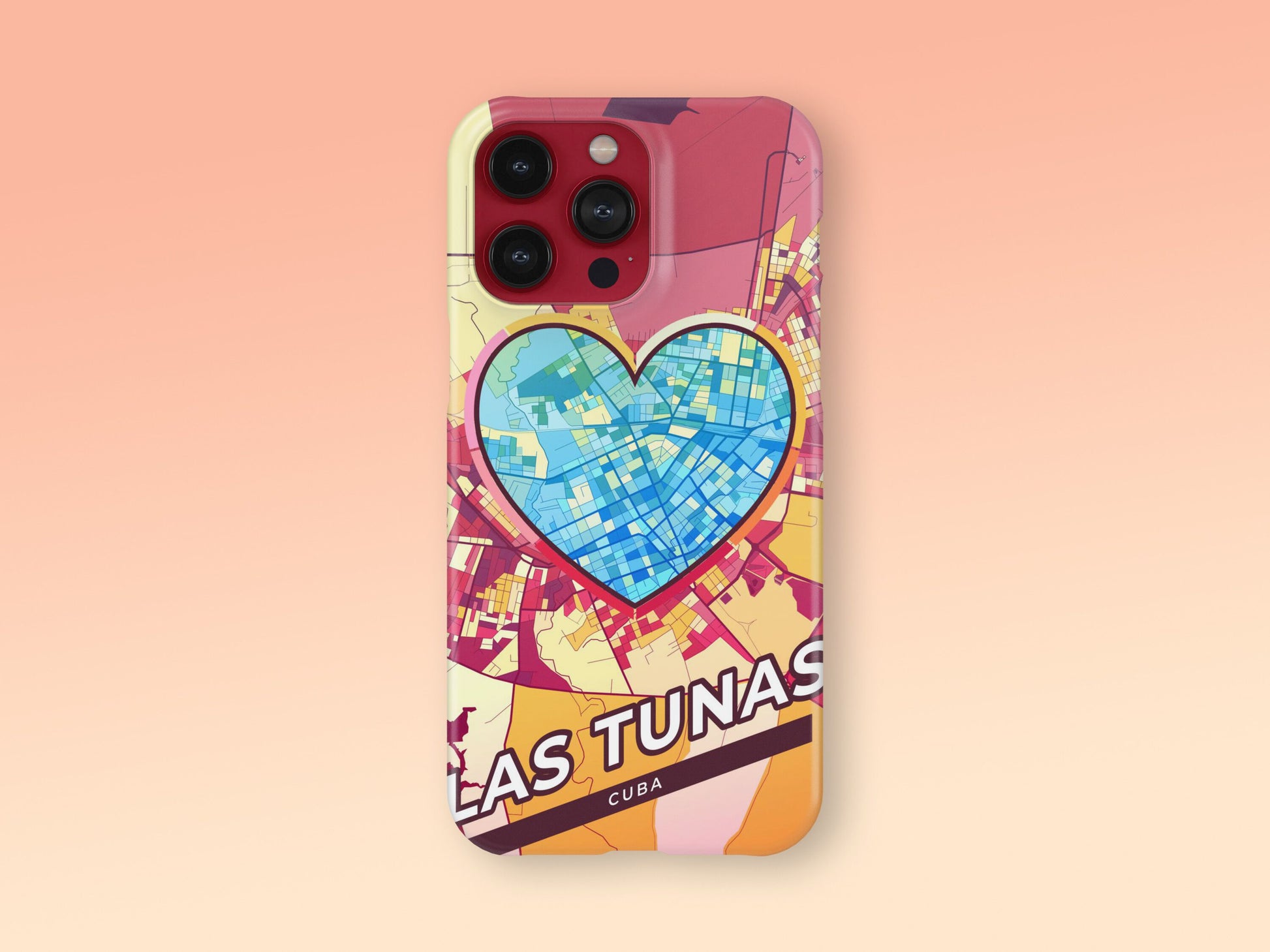 Las Tunas Cuba slim phone case with colorful icon. Birthday, wedding or housewarming gift. Couple match cases. 2
