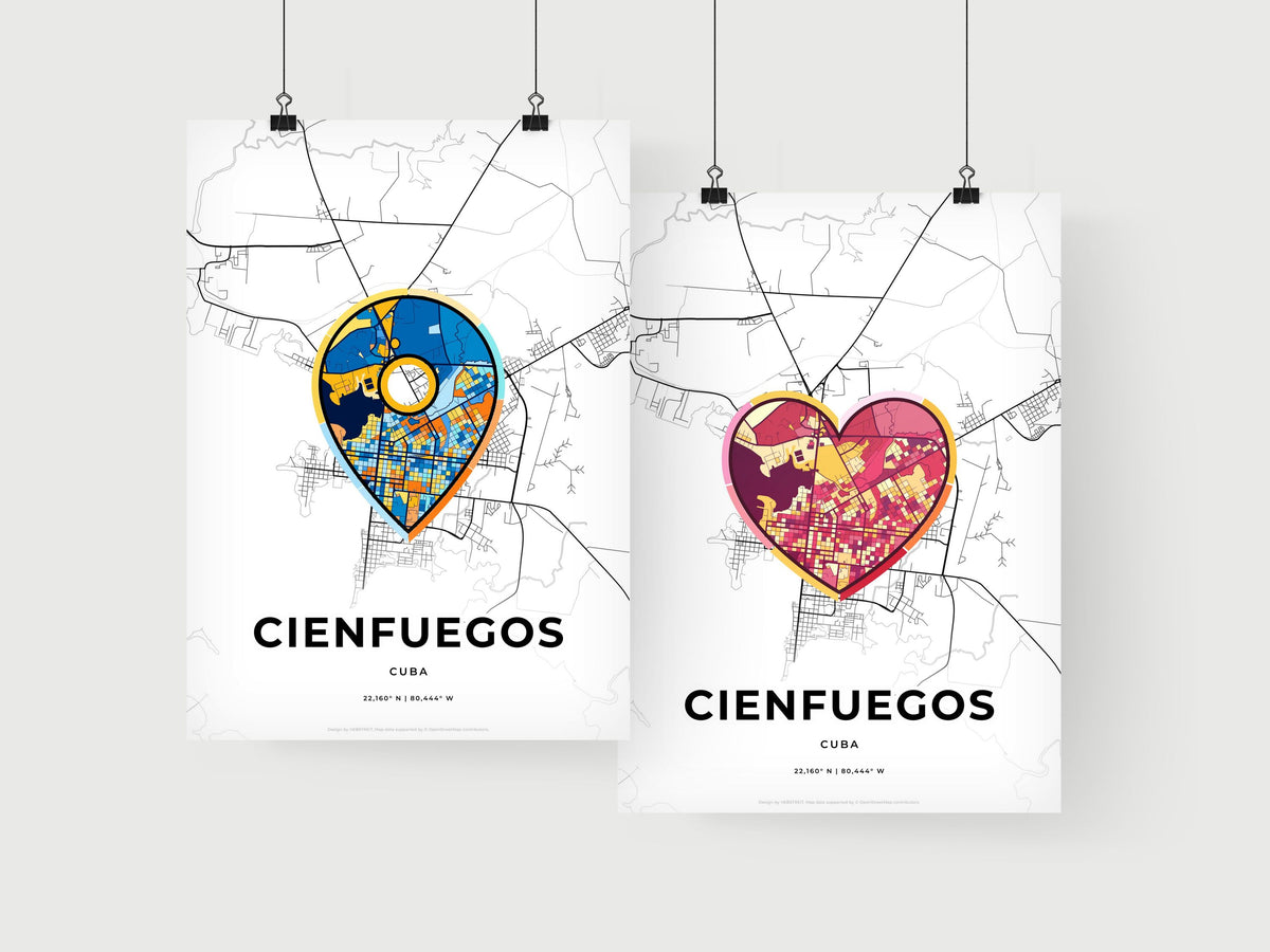 Cienfuegos Cuba art print for couples