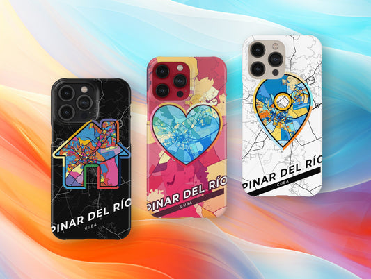 Pinar Del Río Cuba slim phone case with colorful icon. Birthday, wedding or housewarming gift. Couple match cases.