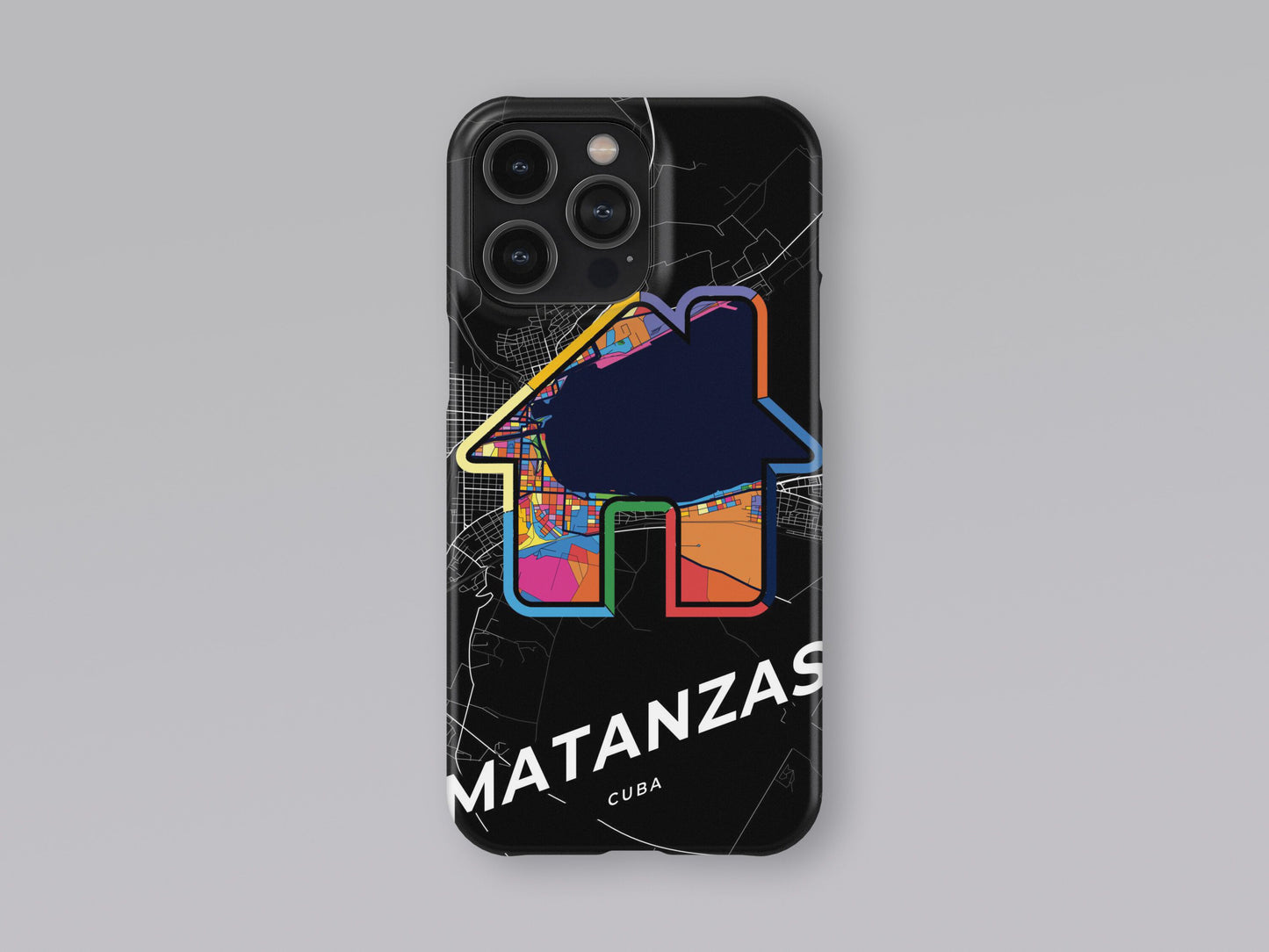 Matanzas Cuba slim phone case with colorful icon. Birthday, wedding or housewarming gift. Couple match cases. 3