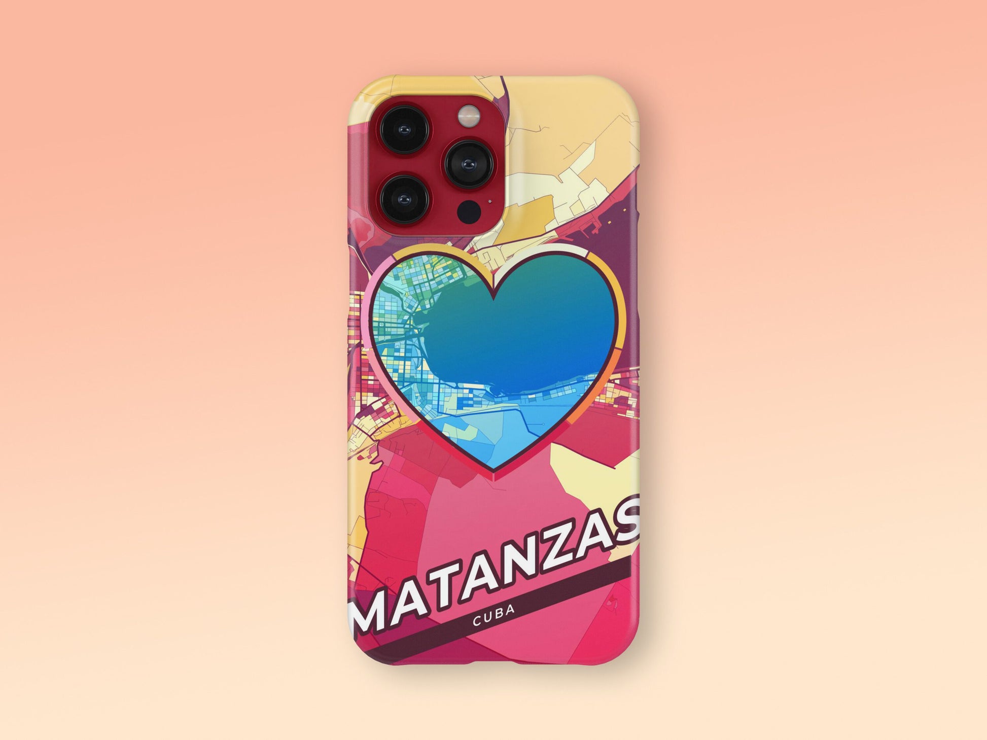 Matanzas Cuba slim phone case with colorful icon. Birthday, wedding or housewarming gift. Couple match cases. 2
