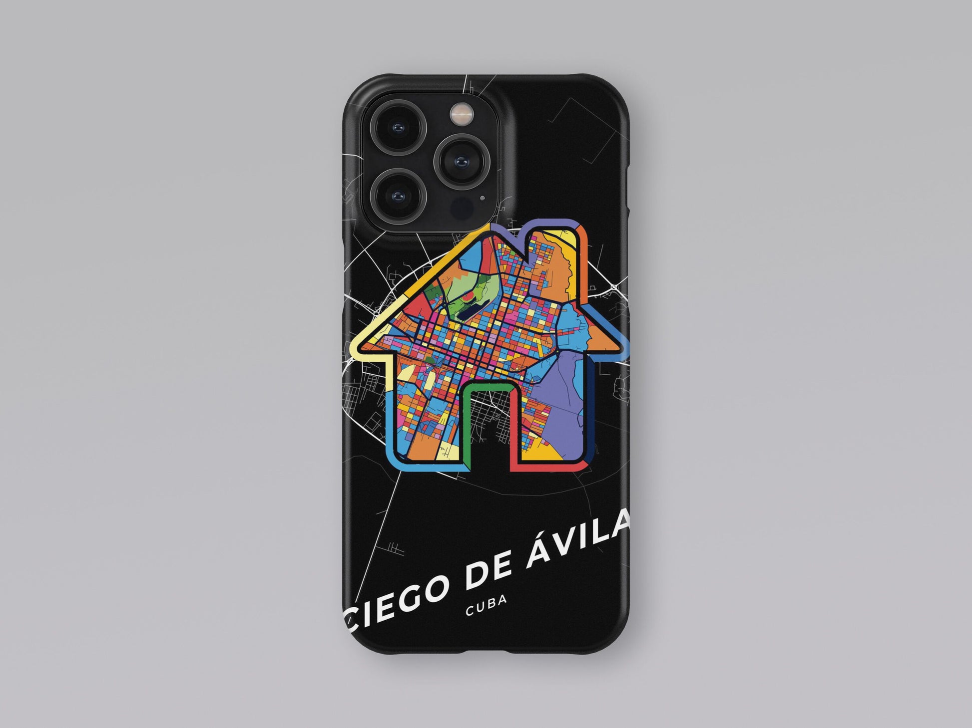 Ciego De Ávila Cuba slim phone case with colorful icon. Birthday, wedding or housewarming gift. Couple match cases. 3