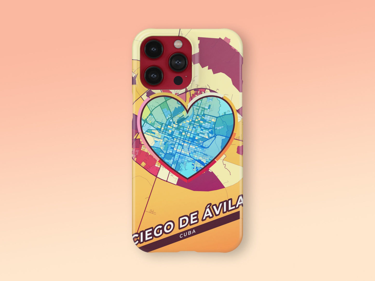 Ciego De Ávila Cuba slim phone case with colorful icon. Birthday, wedding or housewarming gift. Couple match cases. 2