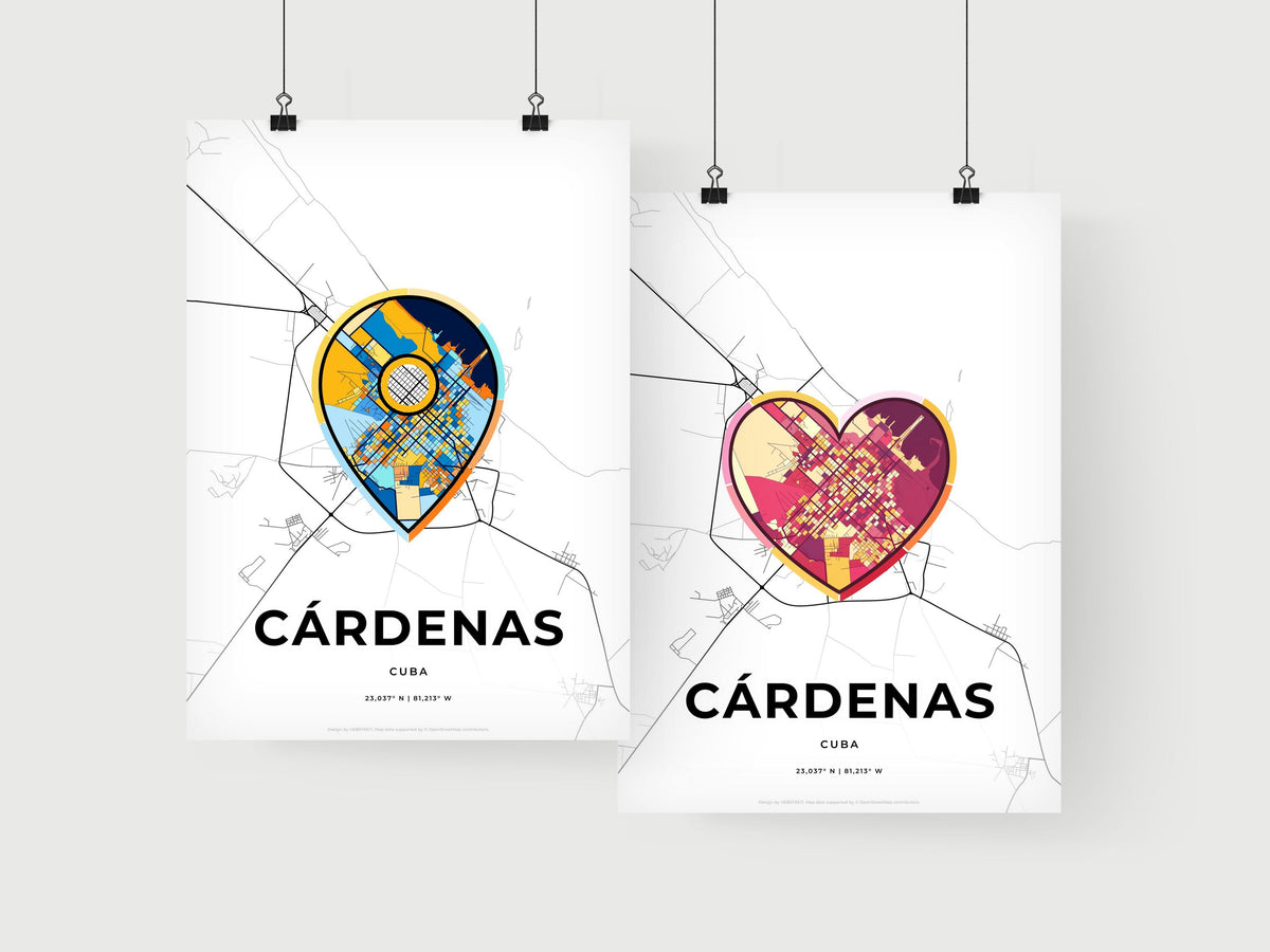 Cárdenas Cuba art print for couples