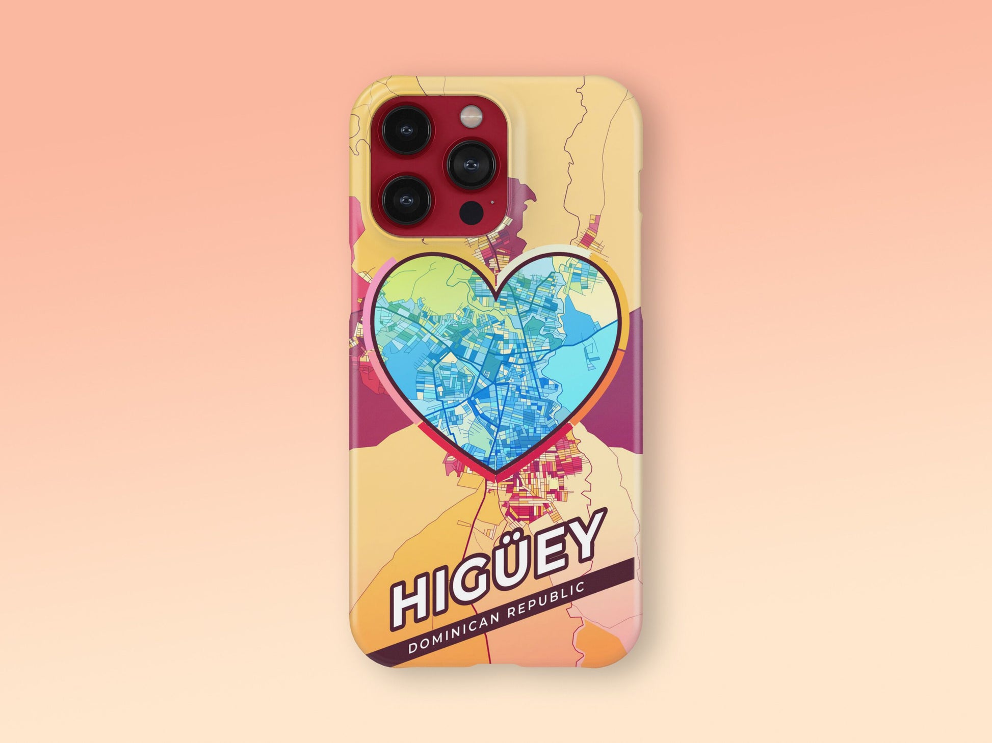 Higüey Dominican Republic slim phone case with colorful icon. Birthday, wedding or housewarming gift. Couple match cases. 2