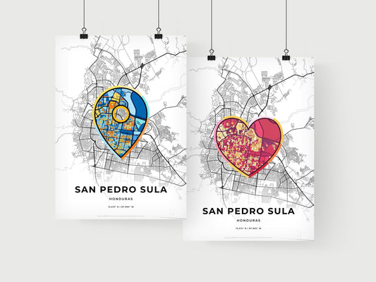 San Pedro Sula Honduras art print for couples