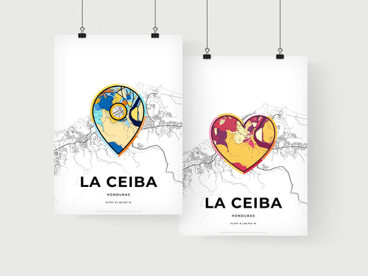 La Ceiba Honduras art print for couples