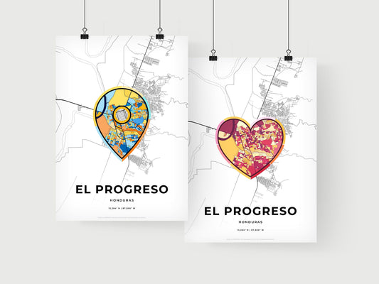 El Progreso Honduras art print for couples