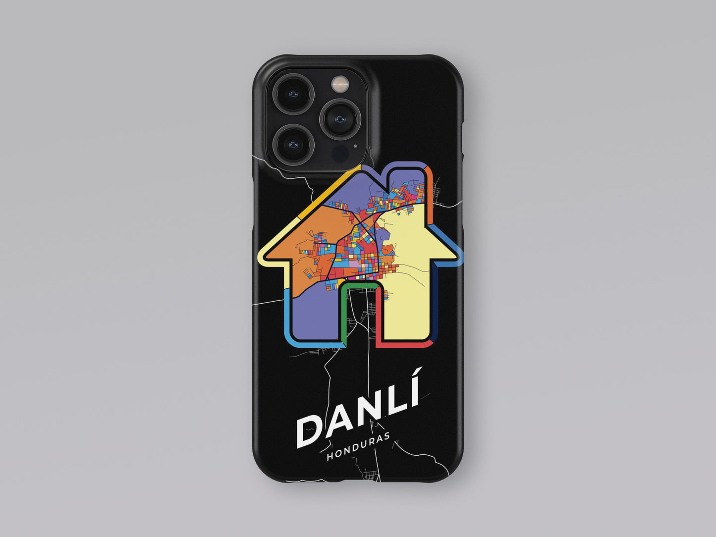 Danlí Honduras slim phone case with colorful icon. Birthday, wedding or housewarming gift. Couple match cases. 3