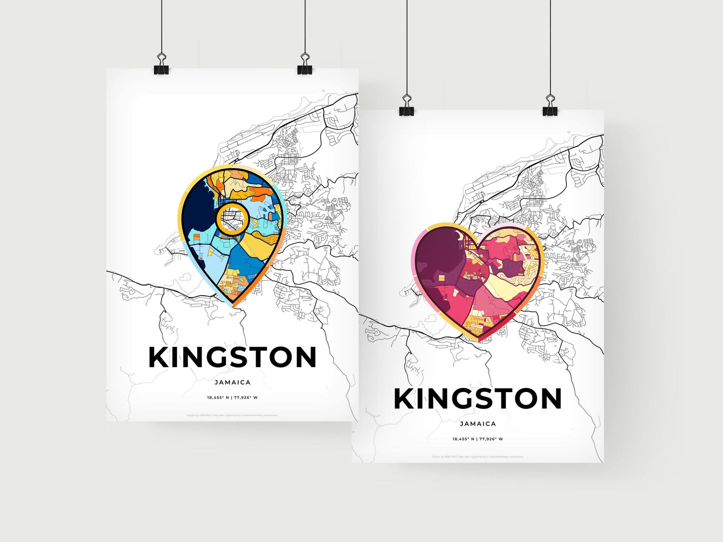 Kingston Jamaica art print for couples
