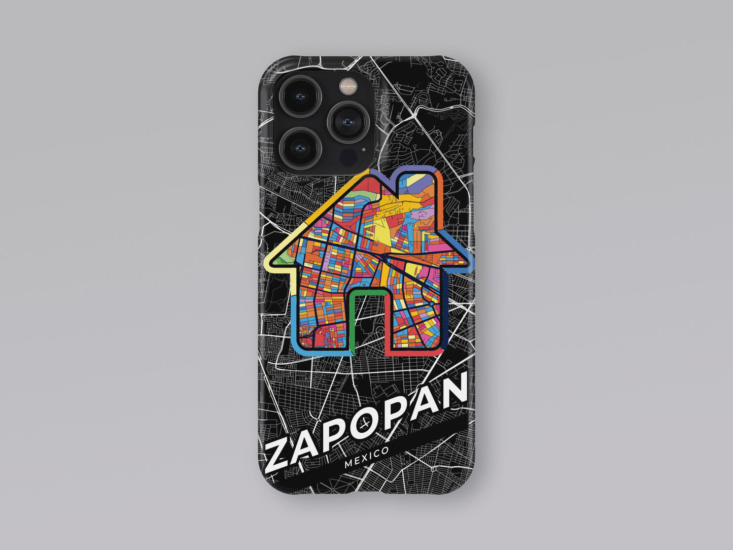 Zapopan Mexico slim phone case with colorful icon 3