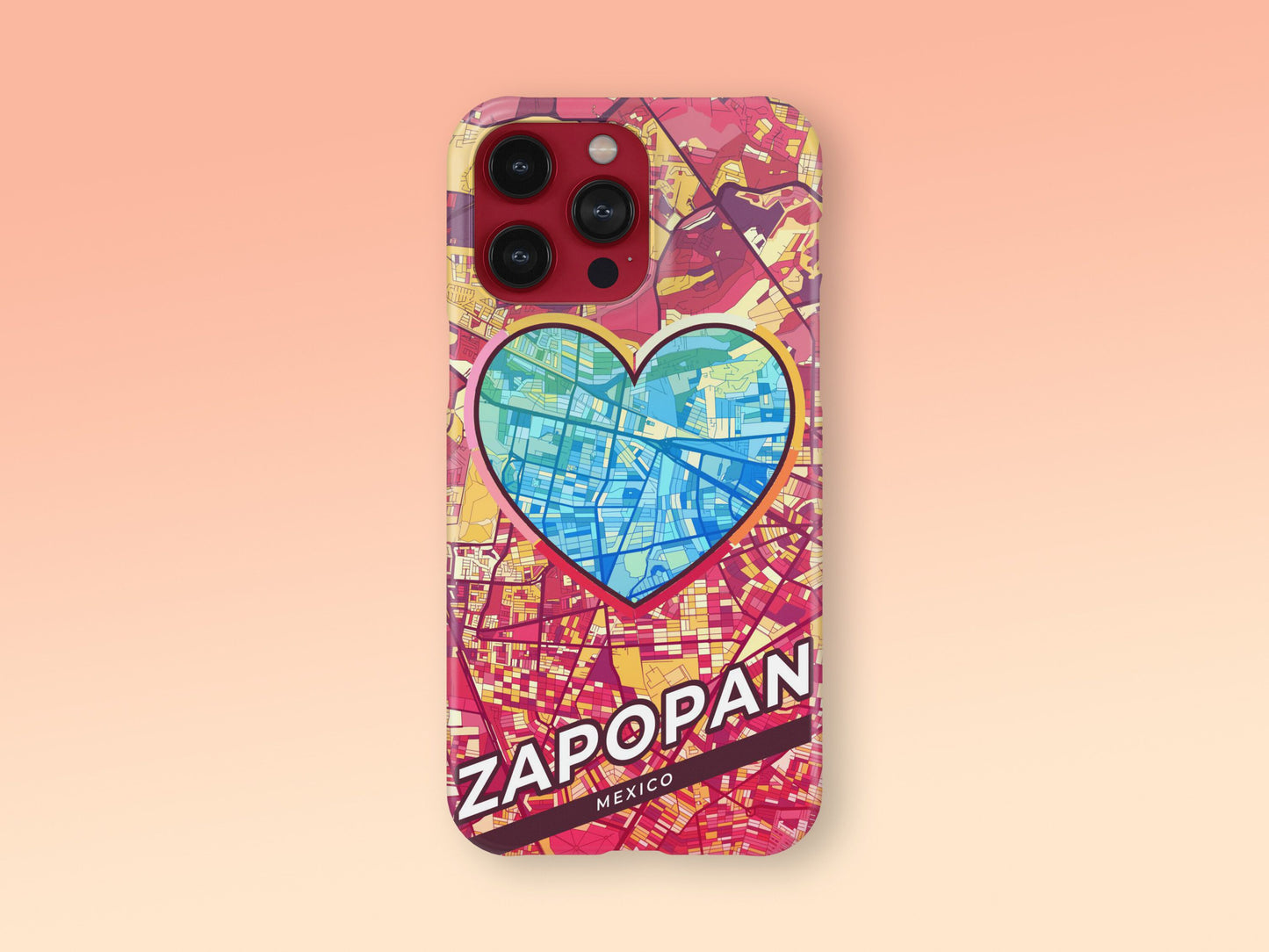 Zapopan Mexico slim phone case with colorful icon 2