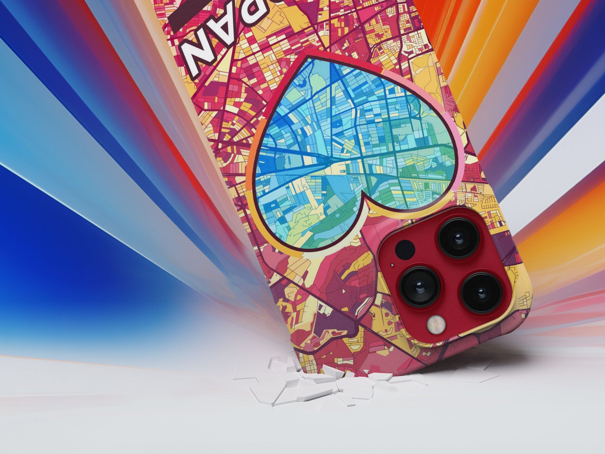 Zapopan Mexico slim phone case with colorful icon