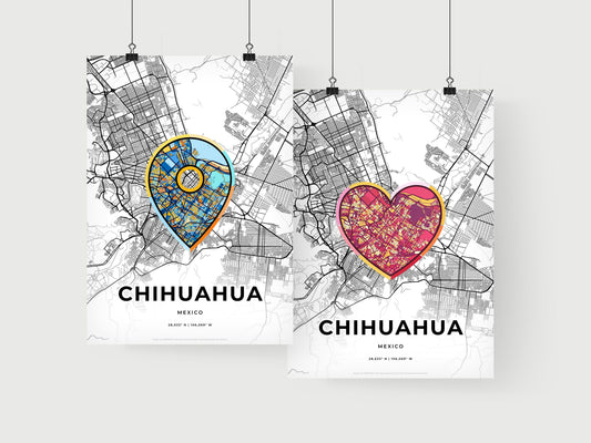 Chihuahua Mexico art print for couples