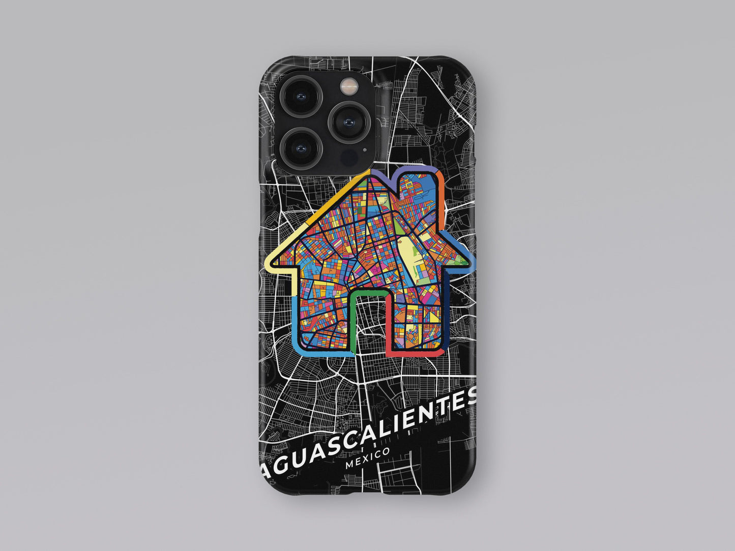 Aguascalientes Mexico slim phone case with colorful icon. Birthday, wedding or housewarming gift. Couple match cases. 3