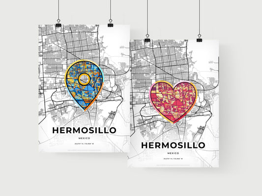 Hermosillo Mexico art print for couples