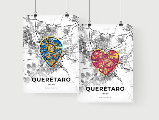 Querétaro Mexico art print for couples