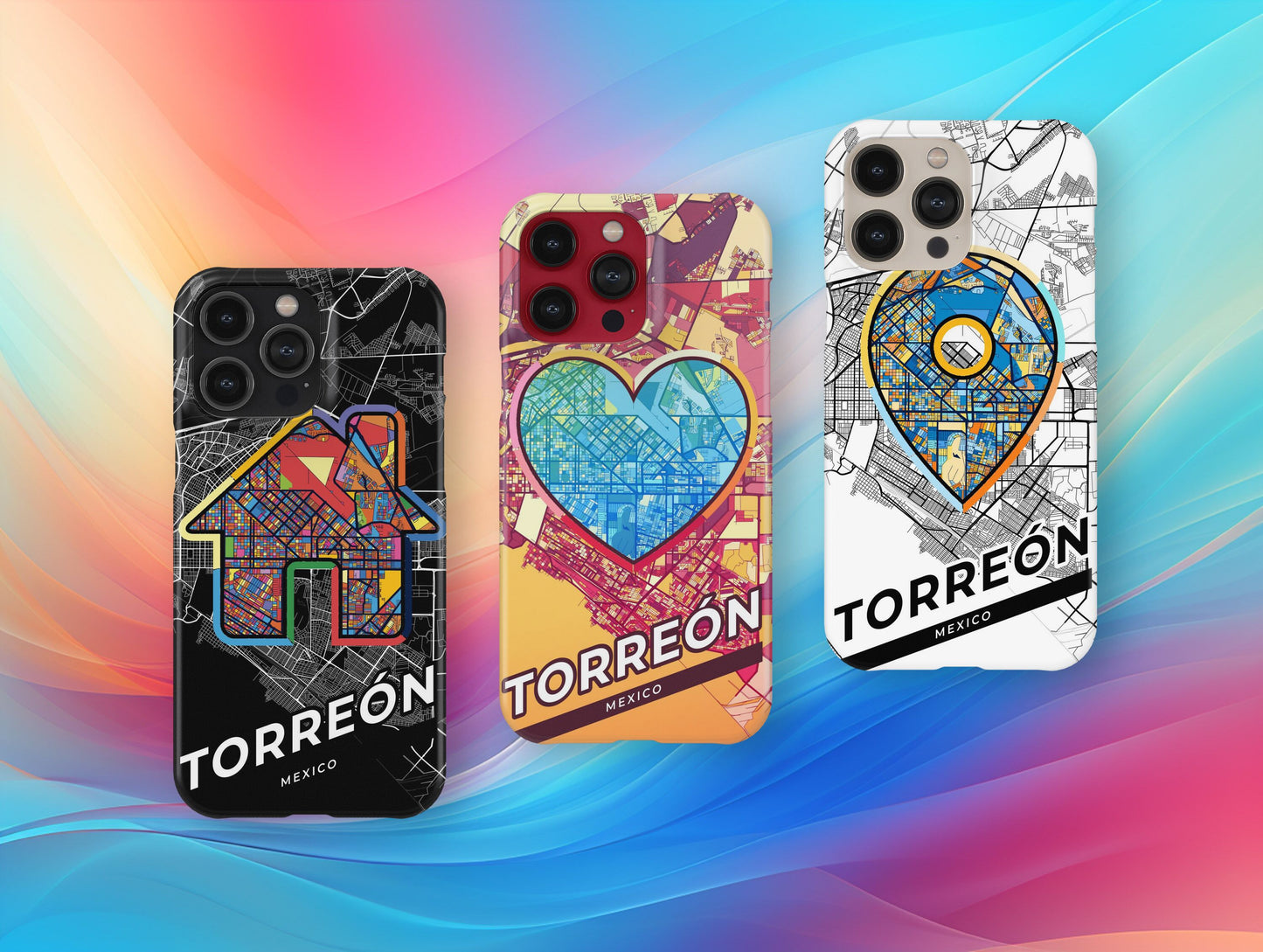 Torreón Mexico slim phone case with colorful icon