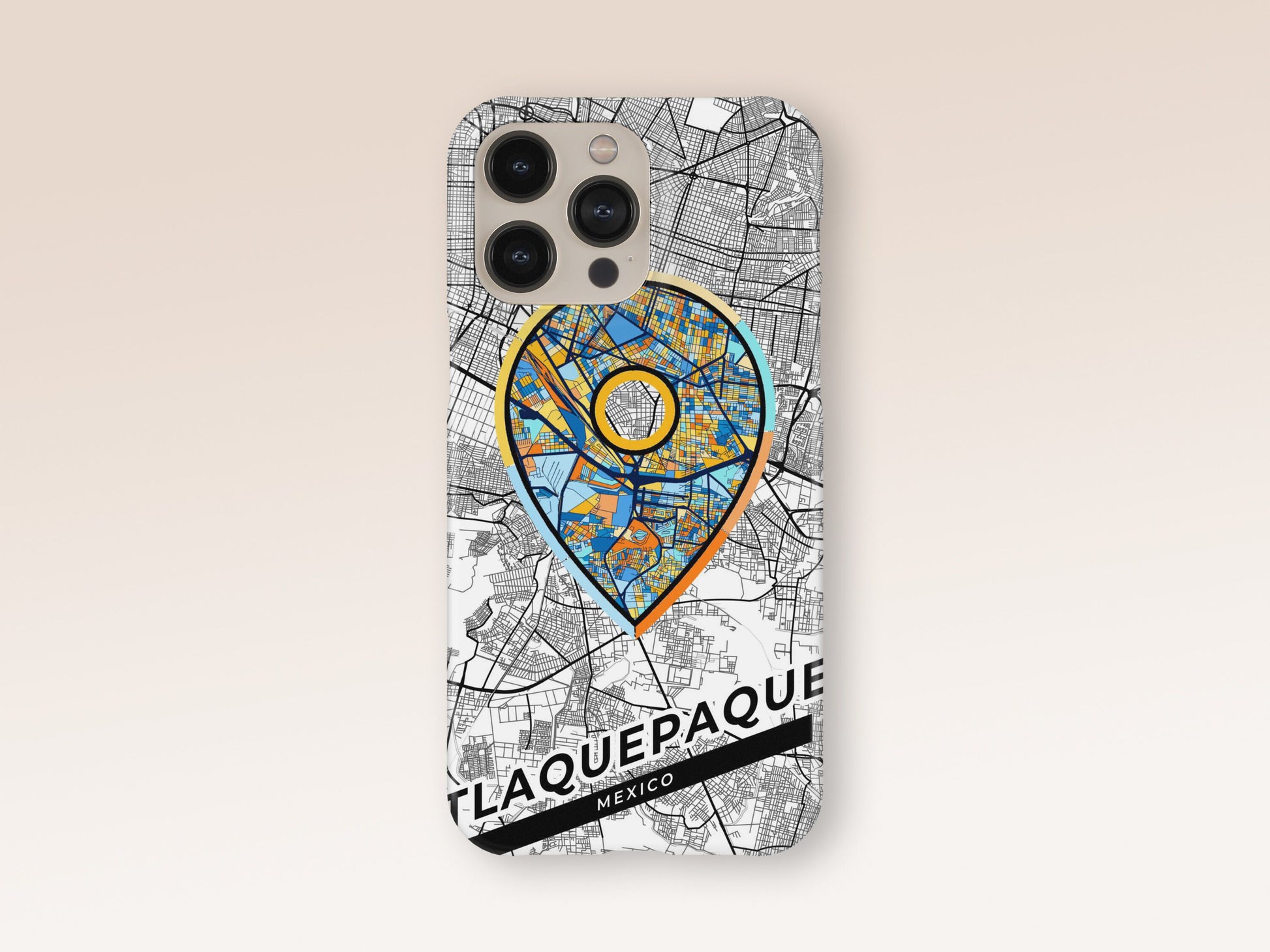Tlaquepaque Mexico slim phone case with colorful icon 1
