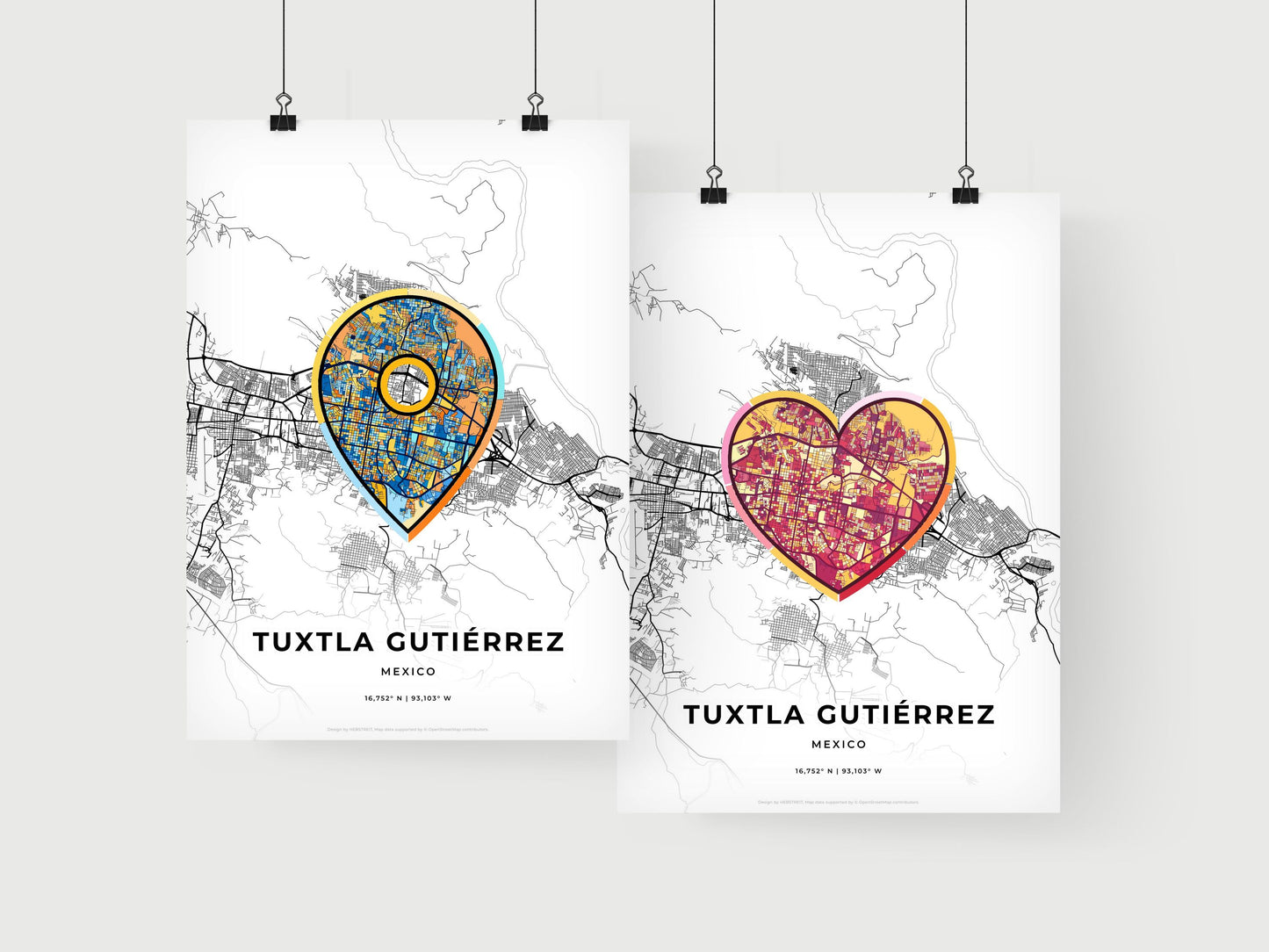 Tuxtla Gutiérrez Mexico art print for couples