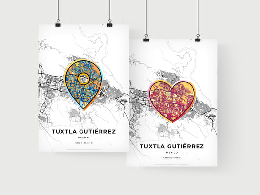 Tuxtla Gutiérrez Mexico art print for couples