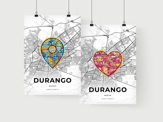Durango Mexico art print for couples