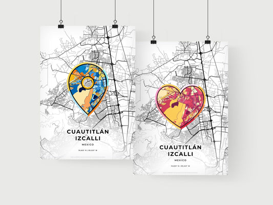 Cuautitlán Izcalli Mexico art print for couples
