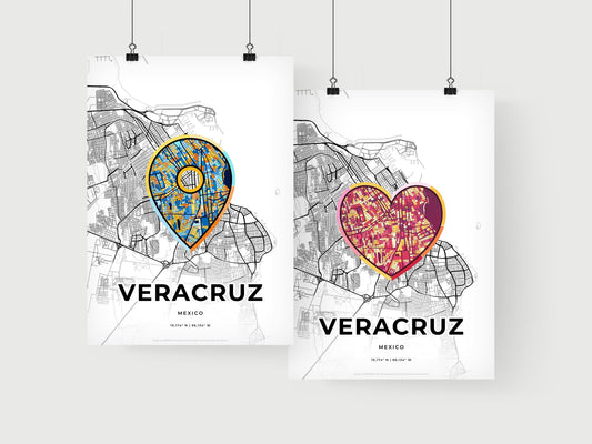 Veracruz Mexico art print for couples