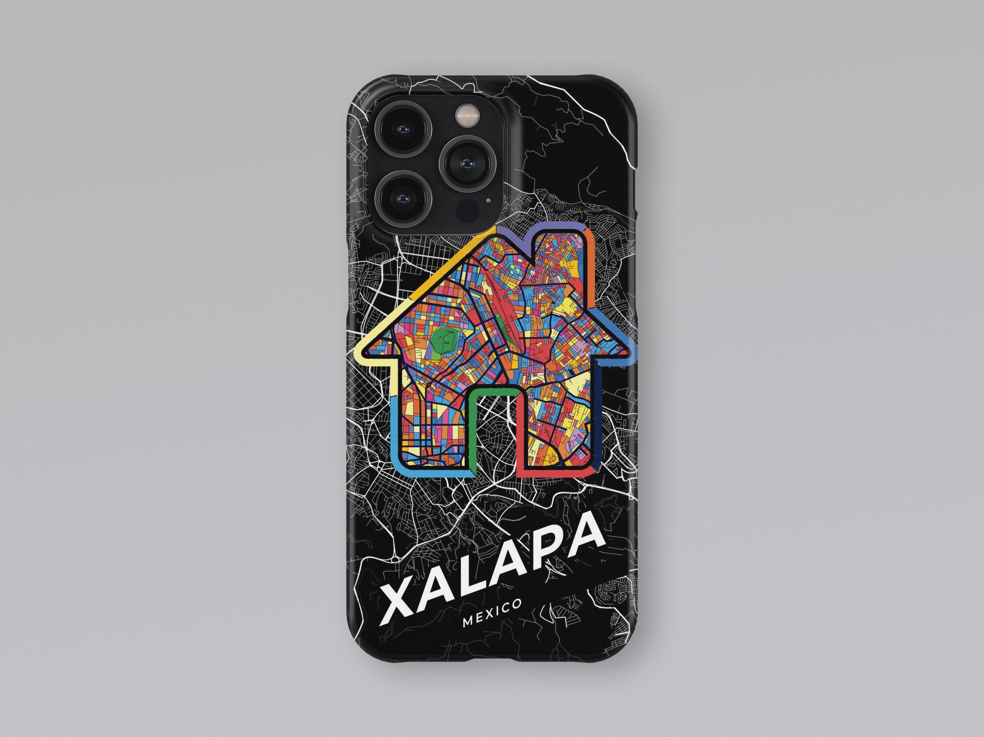 Xalapa Mexico slim phone case with colorful icon 3