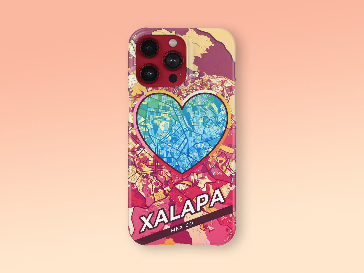 Xalapa Mexico slim phone case with colorful icon 2