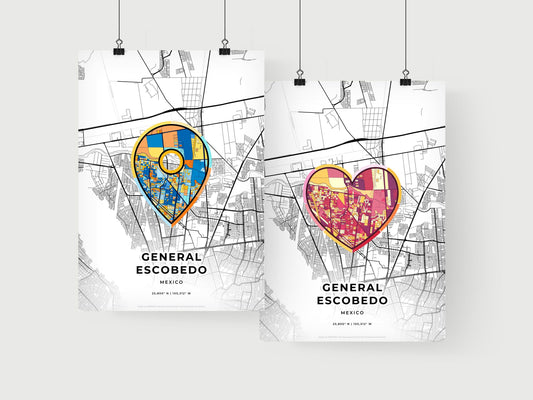 General Escobedo Mexico art print for couples