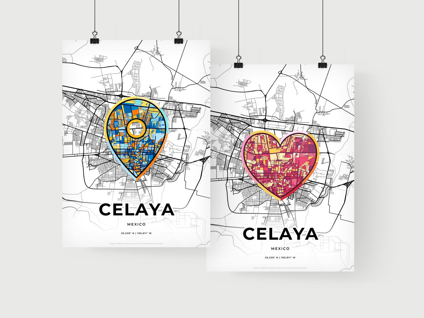 Celaya Mexico art print for couples
